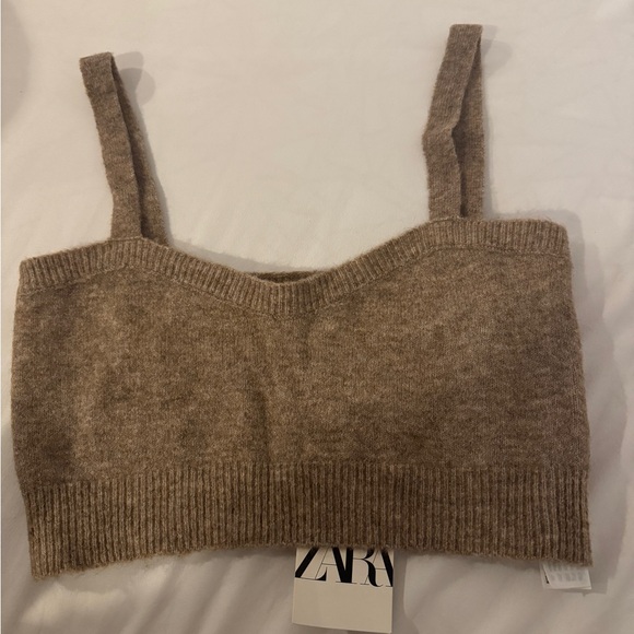 Zara NWT wool crop top - Picture 2 of 2
